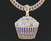 CUP CAKE gold Iced Out !