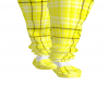 p. yellow slippers, sock