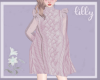 ruffle knit gown lavende