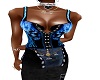 blue skull corset