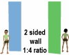 2 Sided Wall 1:4 Ratio