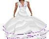 White Gown Purple Trim