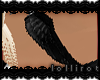 *L Black Wing Earrings