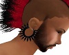 Black M Spiked Earrings