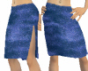 Blue Double Slit Skirt
