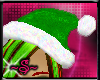 ~S~Green Santa Hat