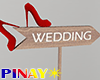 Wedding Sign Red