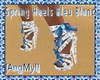 Spring Bleu Blanc Heels