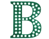 Apple Green Letter B