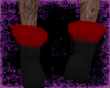 !N Fur Boots (BLK/RED)
