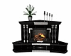 Black/Silver Fireplace