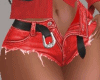 Red Jean Shorts