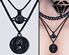 Dd-Black Medal  Necklace