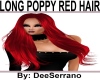 LONG POPPY RED HAIR