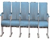 blue row of chairs