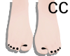 C.C No heels Bare feet
