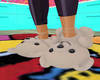 Grey Teddy Bear Slippers