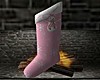 3D Pink Silver Stocking