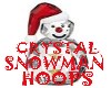 CRYSTAL SNOWMAN HOOPS
