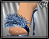 !A! Blue Marabou Heels