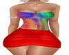 Rainbow top n mini skirt