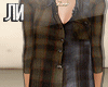 ! Loose Mix Check Blouse
