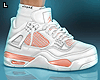 Retro 4s Sneakers Orange