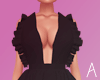 A| Ruffle Dress Black