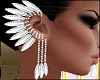 Feathers Pearls Earrings