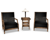 black & wooden chair