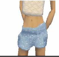 Baby Blue Glittery Shorts