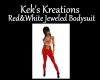 Red&White Jewel Bodysuit