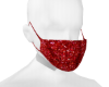 M - Red Glitter Mask