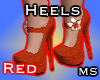MS Flower heels red