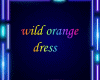 wild orange dress