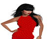 Red Linen Poka Dot