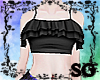 SG Frilly Top Black
