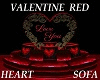 Valentine Red Heart Sofa