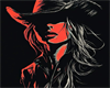 Red Cowgirl cutout