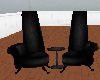 Black Plush Chairs