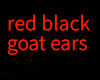 red black goat ears