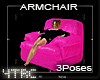 Pink ArmChair & 3poses