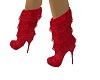 Fringed Red Boot
