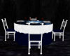 blue rose wedding table
