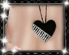 [E]*Piano Heart Necklace