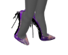 Purple Brocade Heels