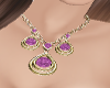 purple gold necklace
