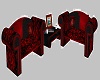 Red Velvet Chair Set