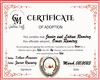 GM Adoption Certificate