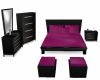 Pink n Black Bedroom Set